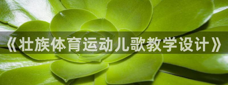 五星体育微博：《壮族体育运动儿歌教学设计》